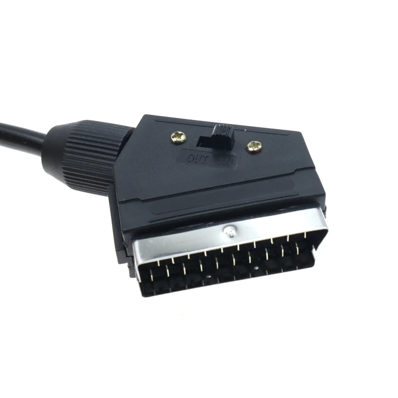 1.5m RGB Scart 21Pin To 3 RCA Audio Video Cable for NES for FCS   Triple 3 X Phono Composite Audio Video Leads European Standard