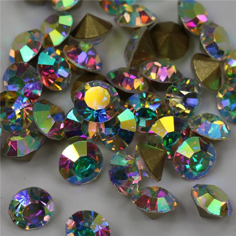 Crystal AB More Sizes 1440pcs A1100 Chaton Rhinestones Giltter Jewellery For Garment Clothes Shoes Jewelry Decoration