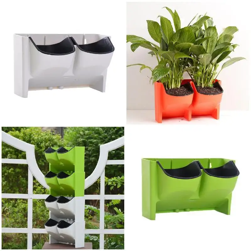 Self Watering Flower Pot Stackable Vertical Planter Wall Hanging Durable For Garden Macetas Decorativas горшок для цветов