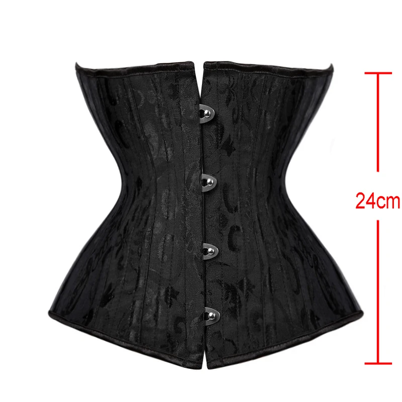 Women\'s Bustier Corsets Underbust Steel Bones Waist Trainer Lace Up Gothic Clothes Slimming Body Sexy Belly Sheath Plus Size