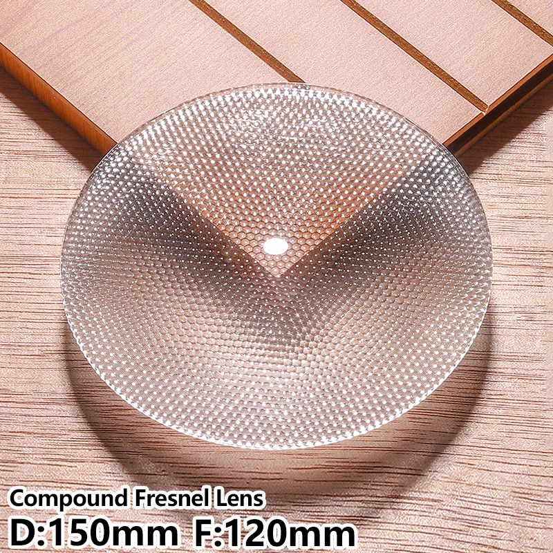 

Compound Fresnel lens D150mm F120mm Eliminate stray light Photography lamp Cast light Fly eye lens Customizable