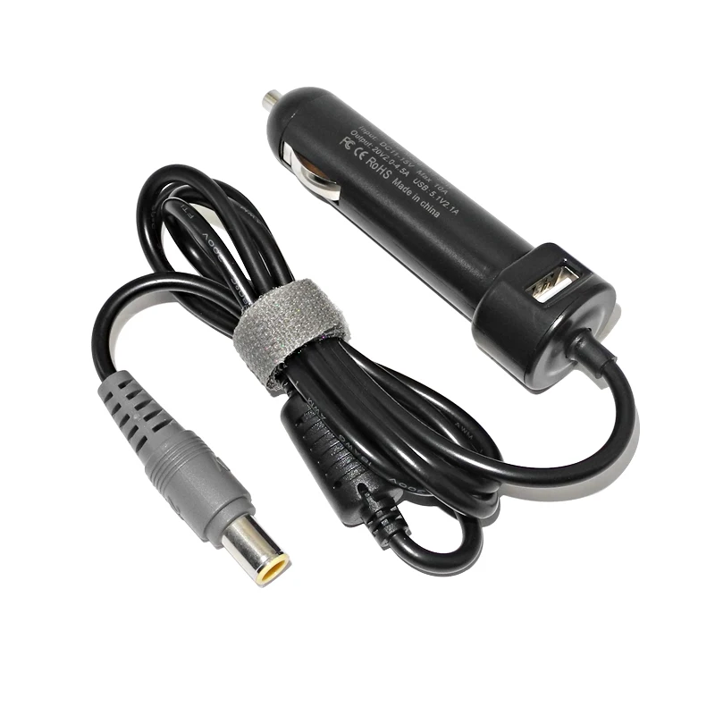 Dc Car Charger for Lenovo Thinkpad T420 T430 T500 T510 T520 T530 T60 T61 20V 3.25A 4.5A 90W Laptop Power Adapter