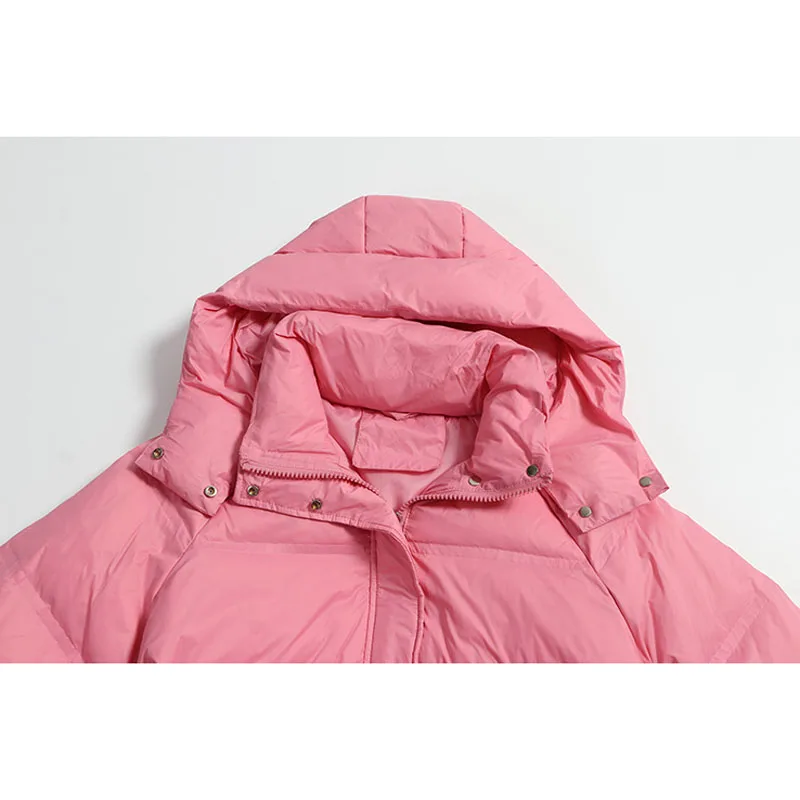 Chaquetas largas y gruesas para mujer, abrigos informales, Parka con capucha a la moda, color blanco, otoño e invierno, 2022