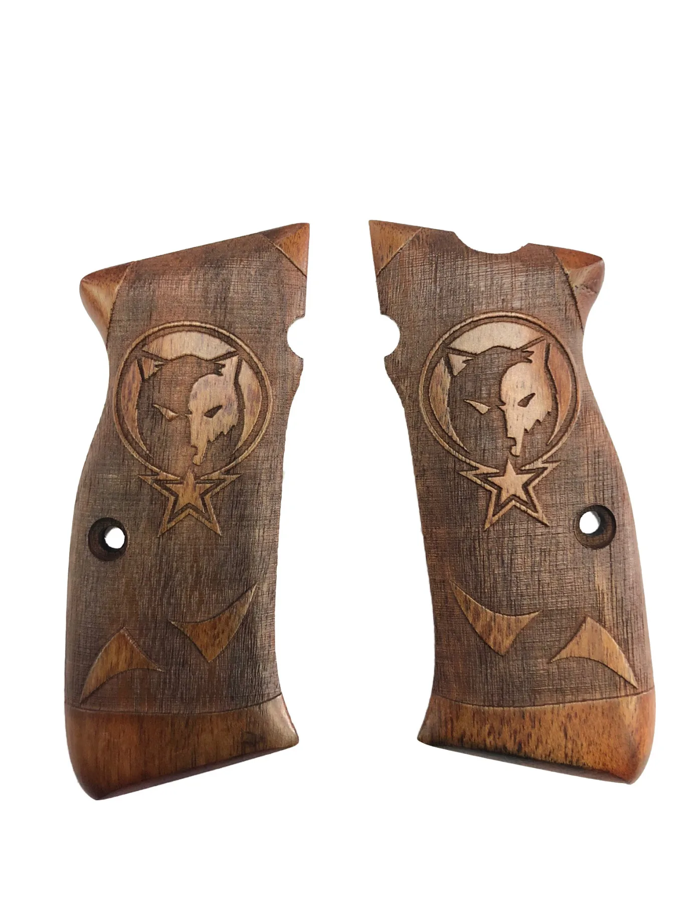 

Unshakable Mega, Kýlýnç and K2 the Moon the stars Wolf Embroidered Wooden Grip