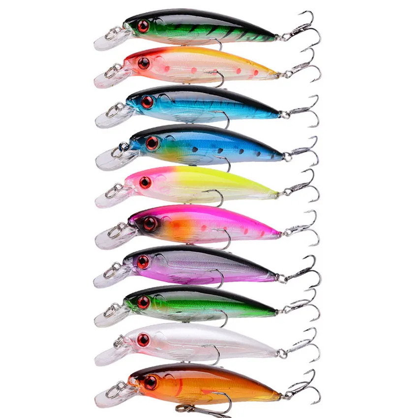 1pcs Minnow Fishing Lures 3D Eyes Floating Laser Hard Aritificial wobbler Crankbait Plastic Baits Pesca Isca 11cm 13.5g