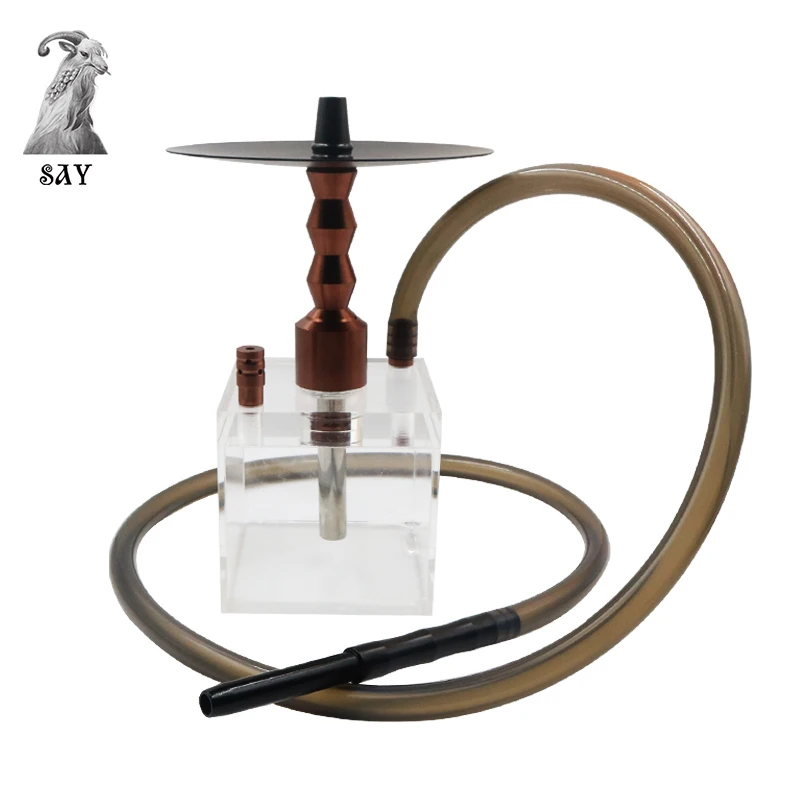 

SY 1PC Acrylic Hookah Pipe Set Shisha Silica gel Smoking Hose Charcoal Tongs Narguile Hookah Accessories