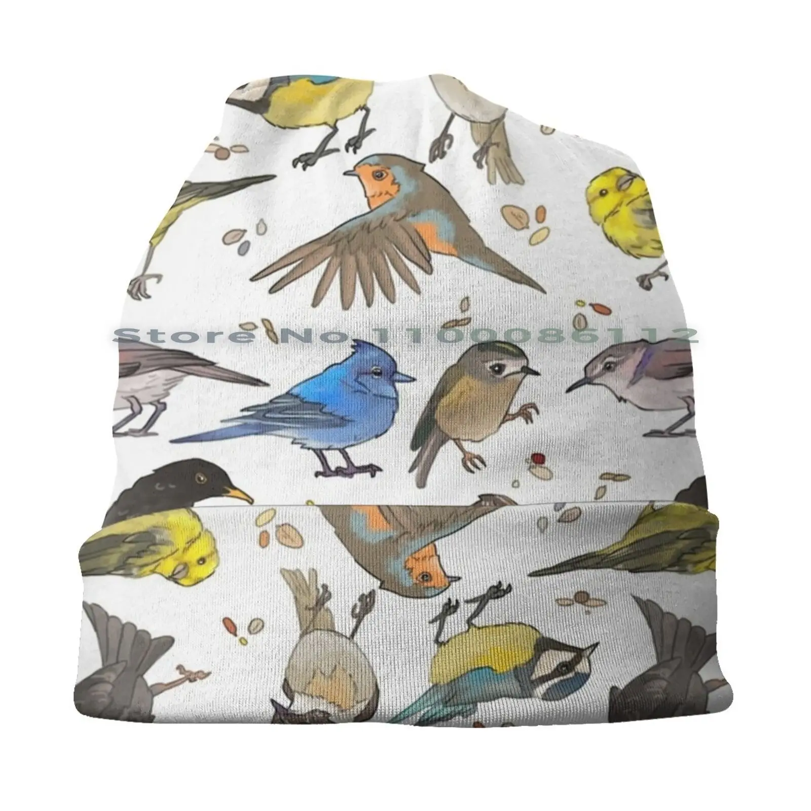 The King Of Tenerife Beanies Knit Hat The Blackbird The Canarian Tarabilla The Blue Tit The Blue Finch Of Tenerife The Robin