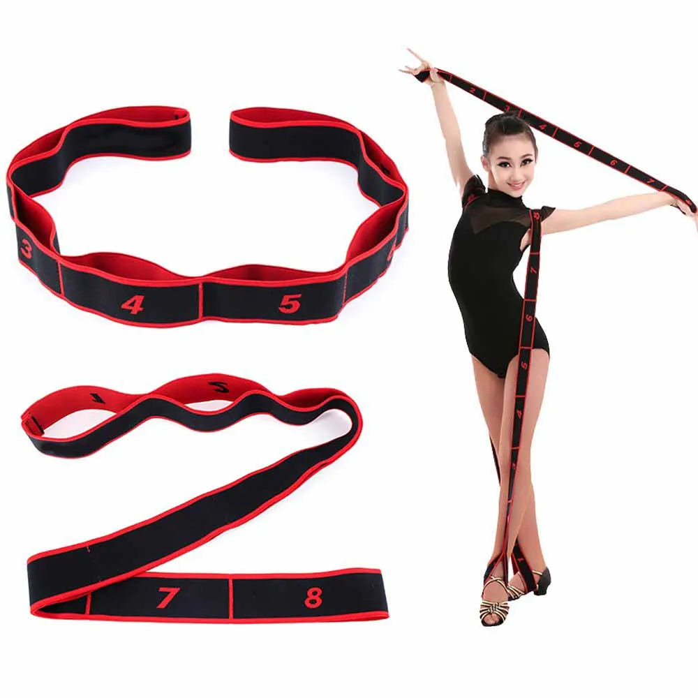 Yoga Pull Strap Belt Polyester Girl Latin Dance Gymnastics Trainer Stretch Resistance Band Pilates Training Fitness Elastic Band