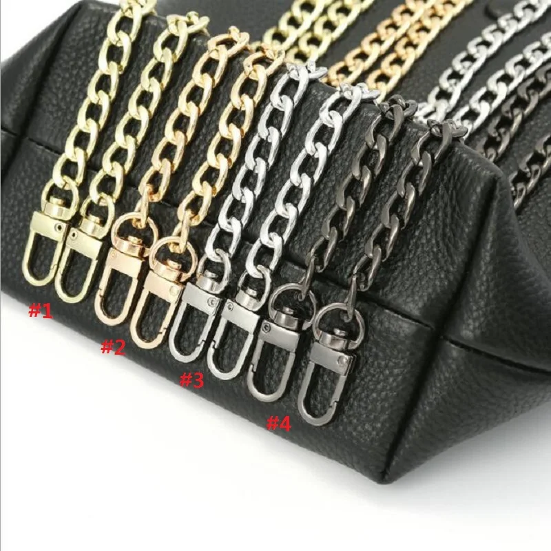 10pcs 120cm*10mm metal handbag accessories flat chain metal bag with bag chain accessories