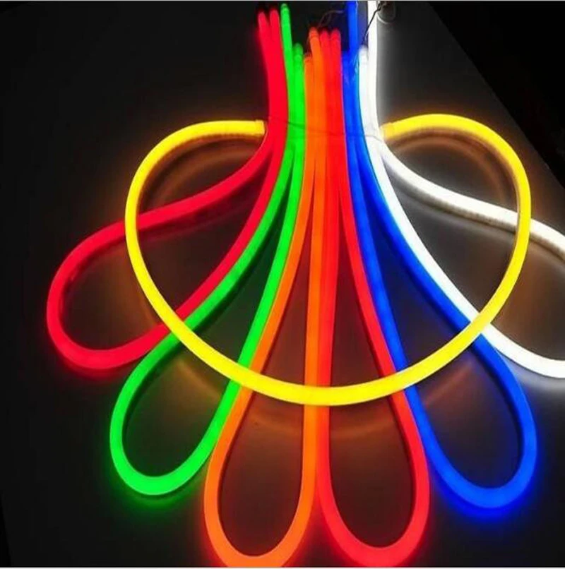  8*16mm 12V LED Neon Flex Strip Light 5050 2835 120 LED Waterproof Flexible LED Rope 20m 50m 100m For Indoor Outdoor Rgb