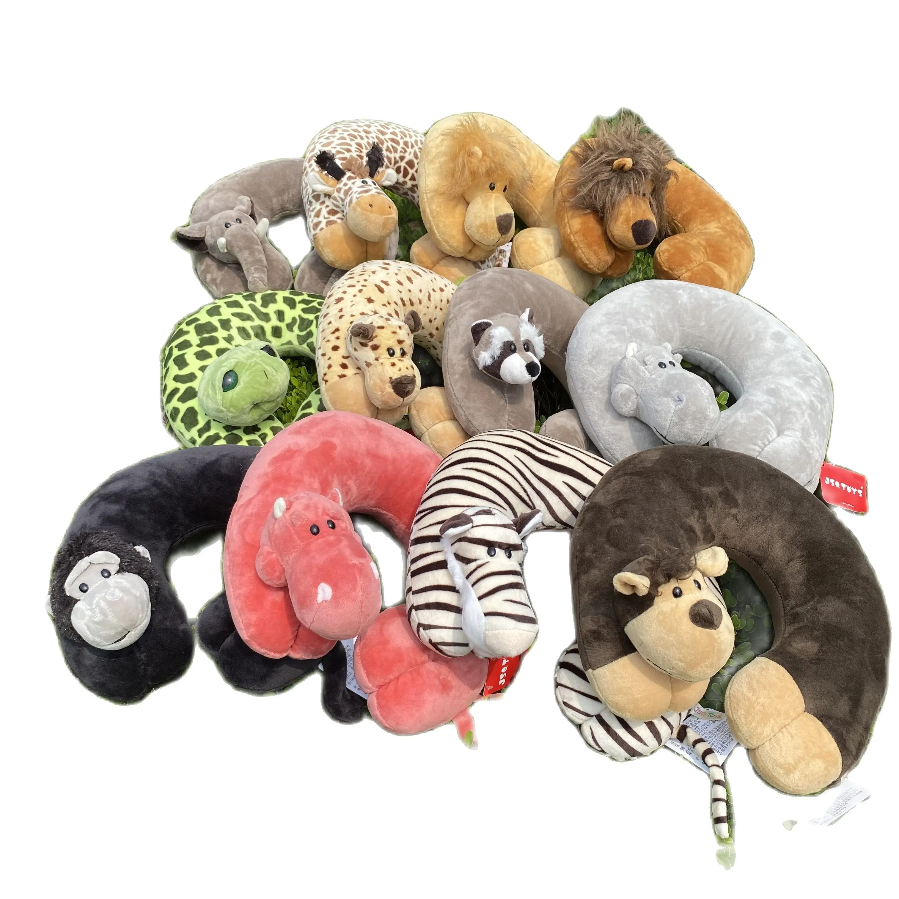 30cm simulation Cut Animal Cotton Plush U Shape Neck Pillow Travel Car Home Pillow Nap Animal Pillow Health Care with Eye Mask