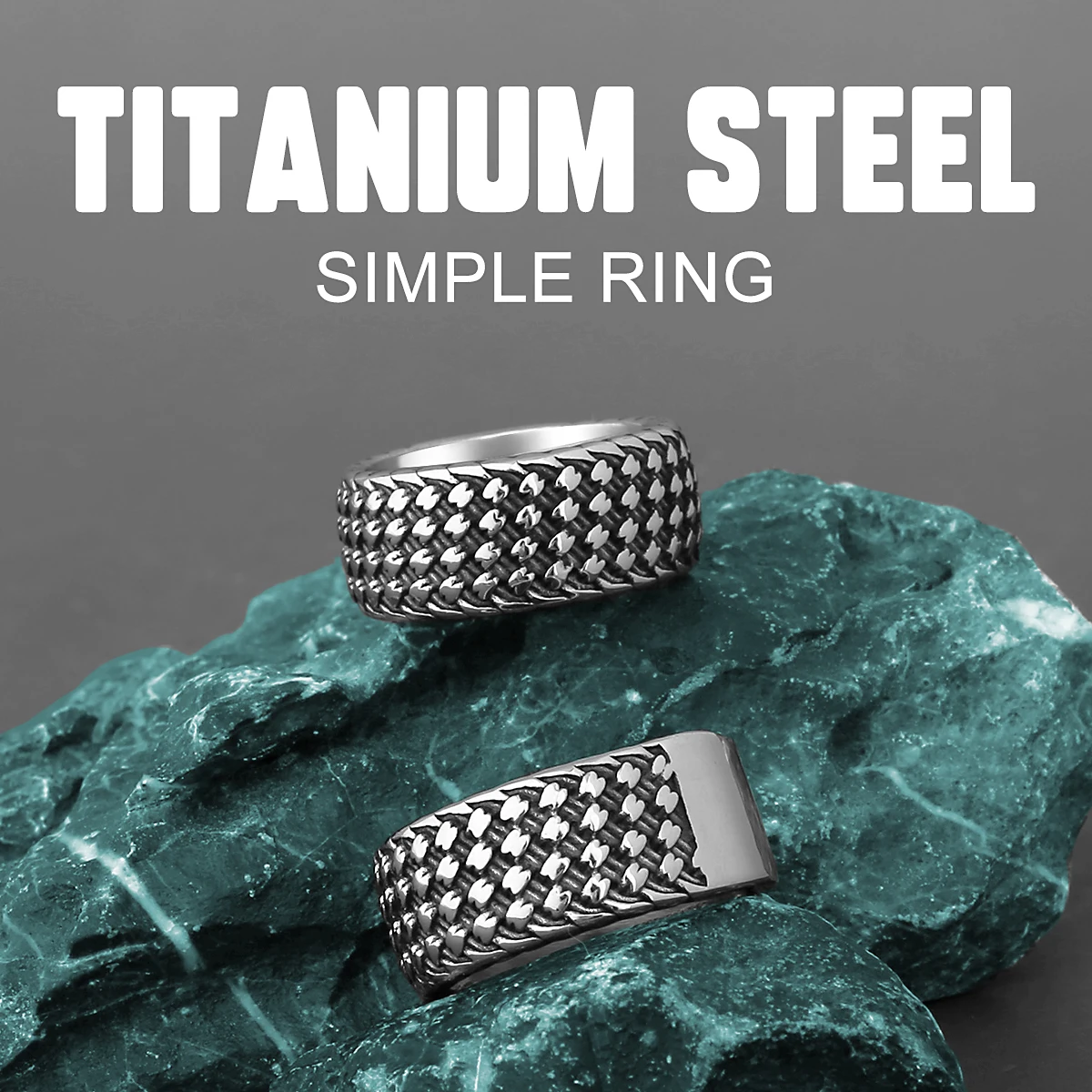 

316L Stainless Steel Vintage Simple Ring Men Ladies Punk Hip Hop Biker Ring Charm Fashion Jewelry Gift Wholesale