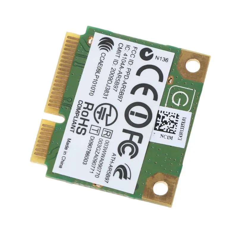 2022 New For Atheros AR9287 AR5B97 Wireless Adapter 300Mbps Mini Half PCI-E Wifi Card