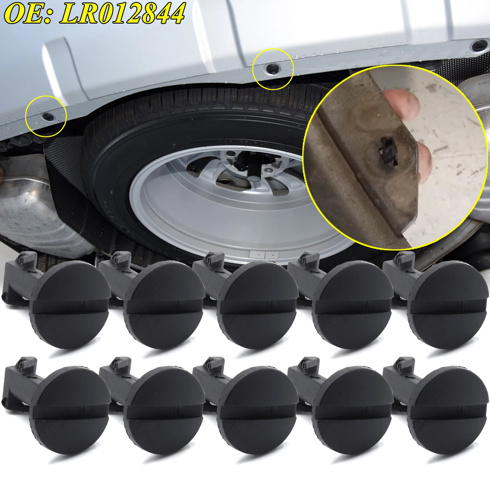 10pcs Car Tow Hook Cover Towing Cap Eye Clips Rear Front Bumper For Land Rover Discovery 4 LR4 Range Rover Sport Velar LR012844