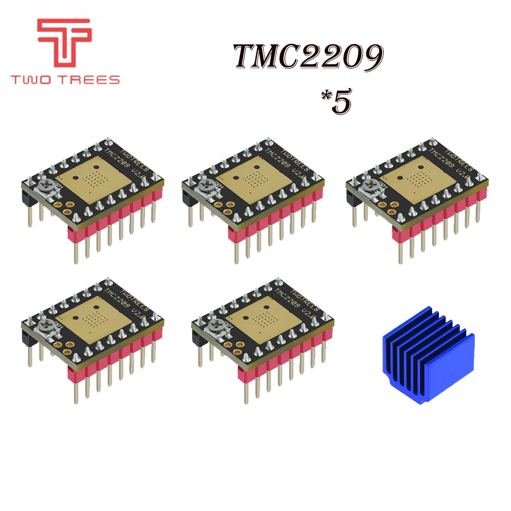 5pcs TMC2209 Stepper Motor Driver Controller StepStick 3D Printer Parts Quiet Drive Module for Nema Motor MKS Robin Nano Board