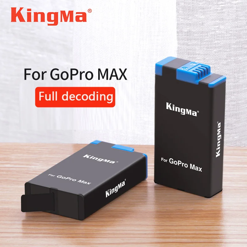 Accessories For GoPro Max Battery Li-ion Rechargeable Battery + LCD Dual Batteries Charger For GoPro Hero 8 Max Action Camera