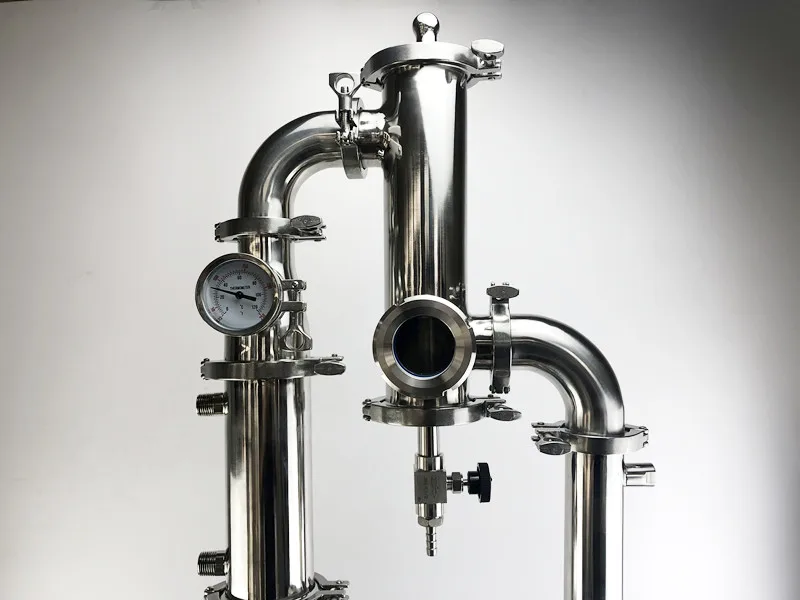 Imagem -06 - Coluna Destilador Sanitário Combinação de Torre de Refluxo com Pisos Coluna de Destilação e Conjunto de Cesta de Gin Novo 76 mm Od91