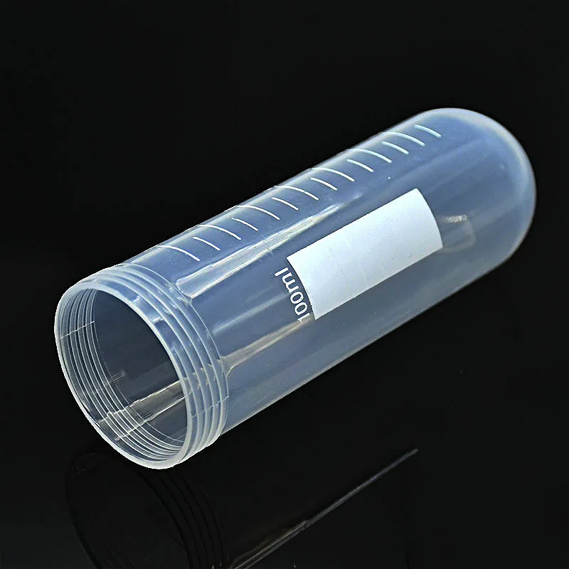 Plastic Centrifuge Tubes With Clear Scale100 ml Test Tube With Screw Cover Graduation EP Sample Tube Diameter 38 mm 30 / PK