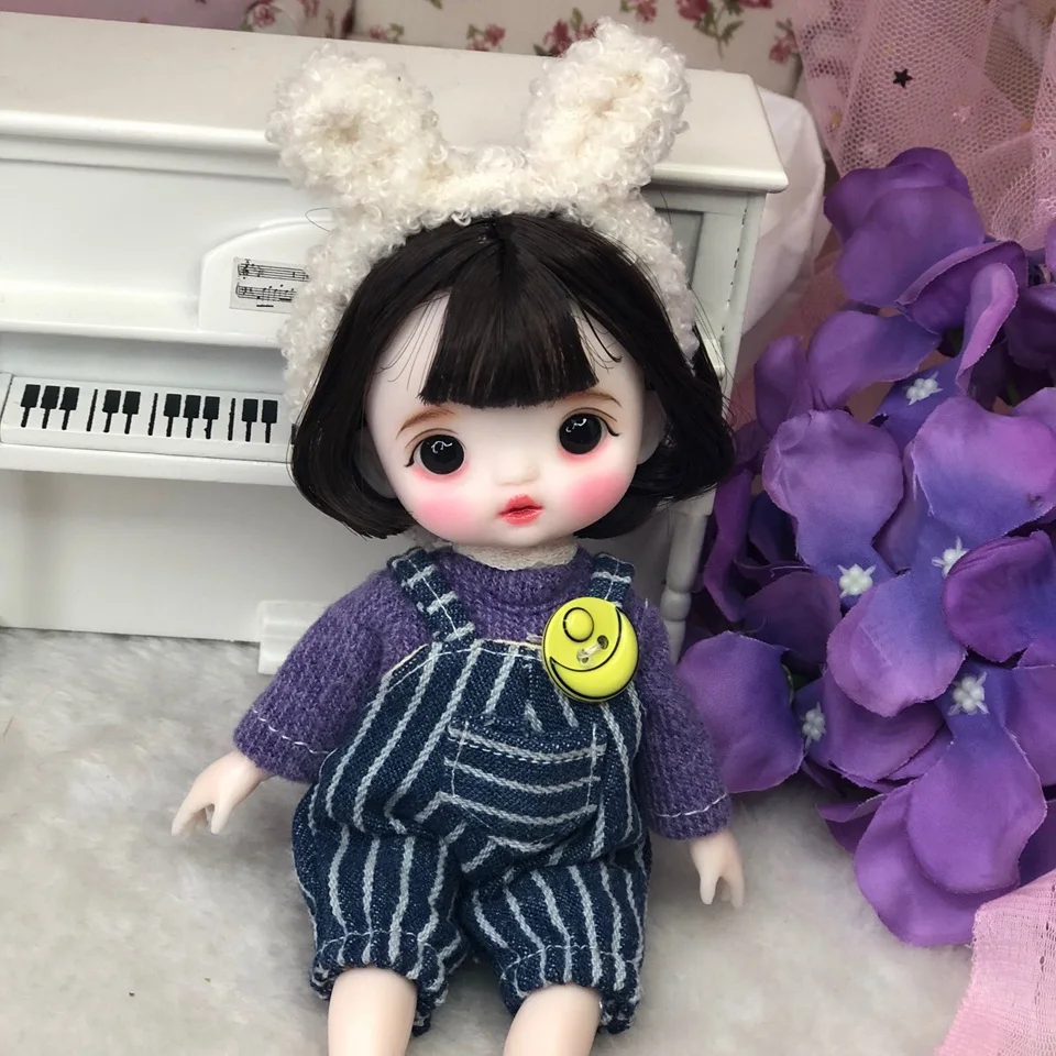 1/8 Skala Handmade Exquisite Makeup BJD 16CM Princess Doll Super Cute Fashion Suit OB11 Joints Body Figure Dolls Toy Gift C1599