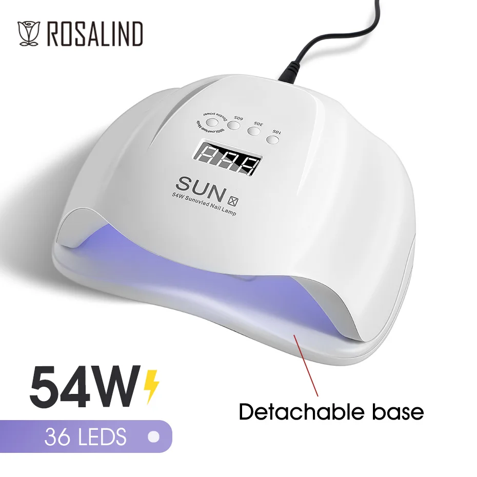 ROSALIND Nail Dryer UV LED lampada per unghie per asciugare le unghie tutto per Manicure Gel vernice attrezzature professionali strumenti per Nail Art