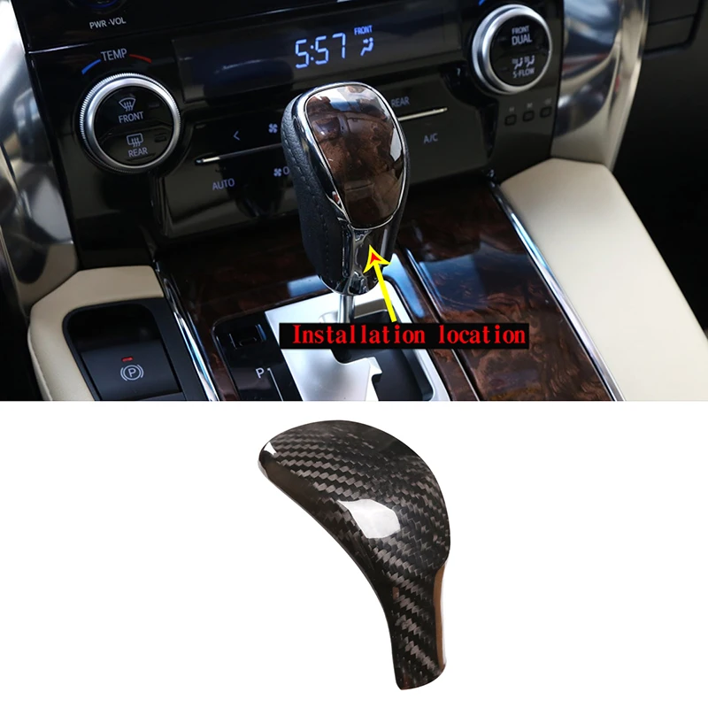 

For Toyota Alphard/Vellfire 2015-2020 Car Interior Gear Shift Head Cover Cover Real Carbon Fiber Modification Accessories