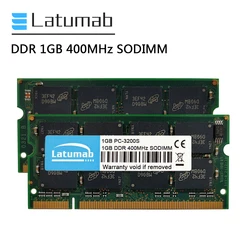 Latumab RAM DDR 1GB 2GB 4GB 400MHz Laptop Memory PC-3200S 200Pin SODIMM 2.5V Memoria RAM DDR Notebook Memory Module