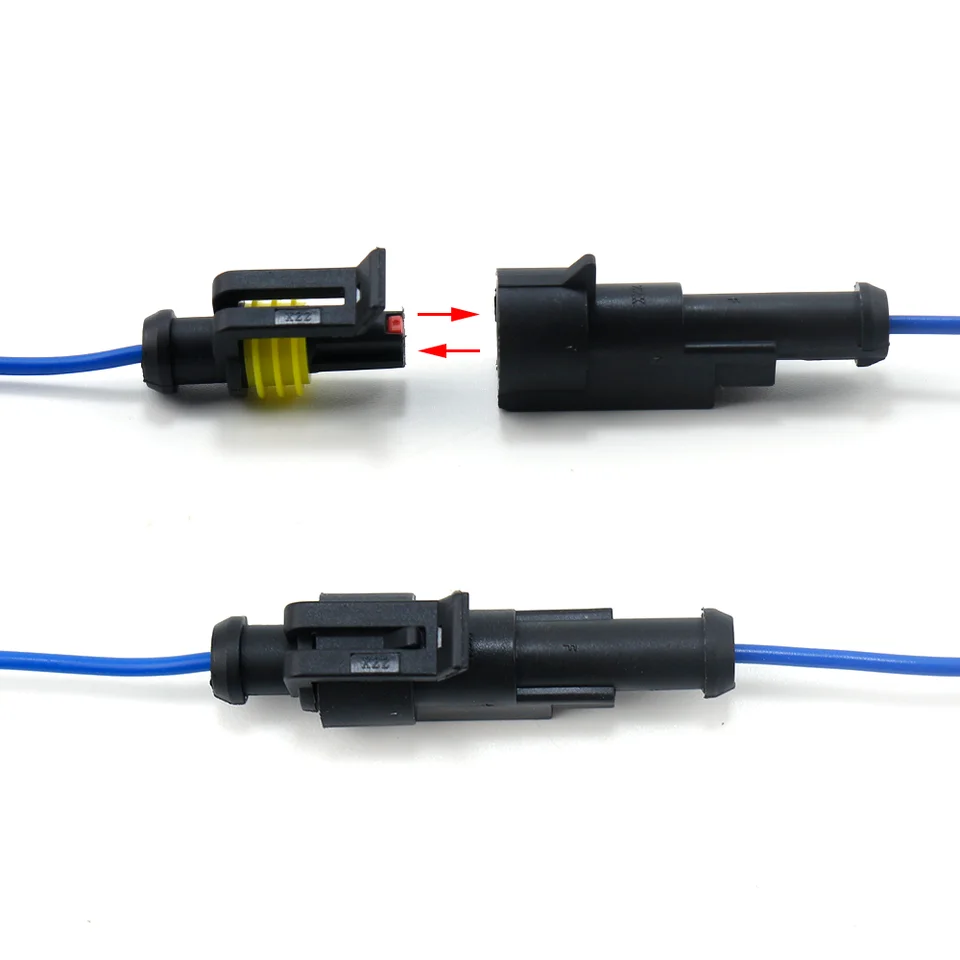 QitinDasen 18 Set 2 Broches Voiture Iperéable Électrique Connecteurs
