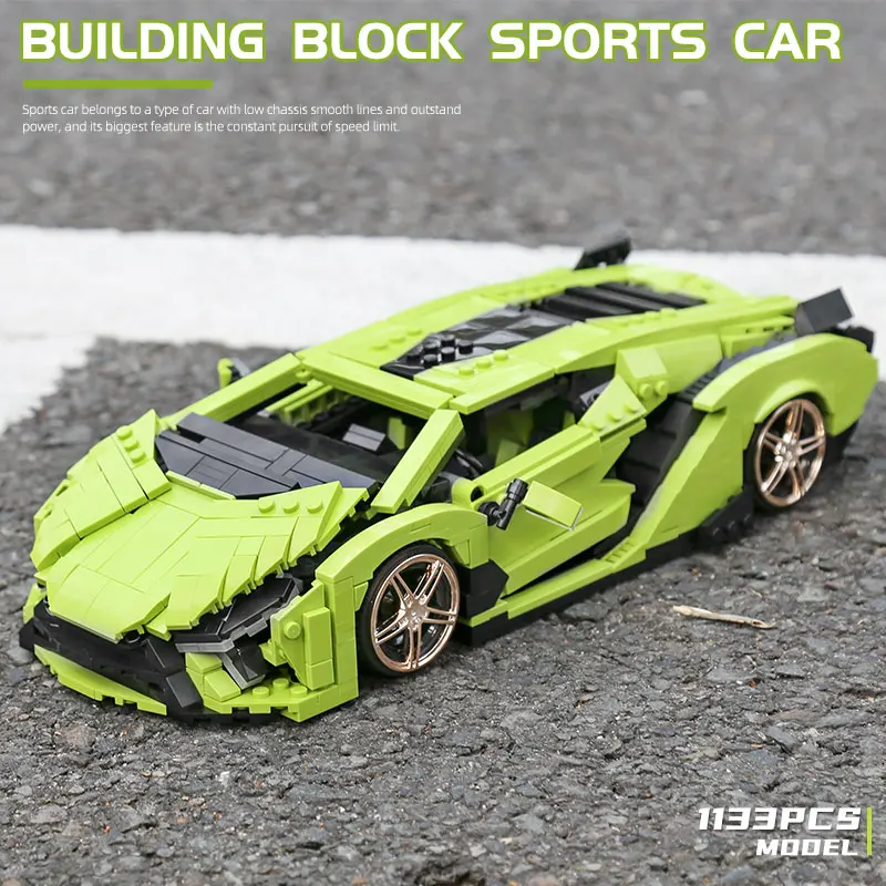 Mould King 10011 Car Model Compatible Lamborghinings Sierne Car Building Blocks  Bricks Kids Toys Boys\' Christmas Gifts