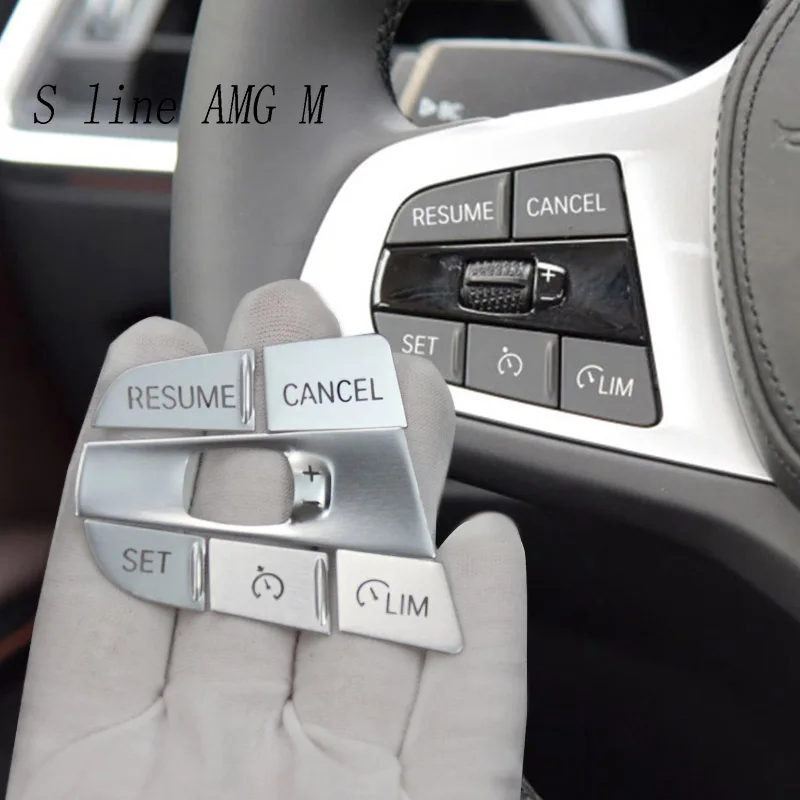 Car Styling for BMW G20 G28 Steering Wheel Buttons switch Frame protection cover Sticker Trim 3 Series Auto Interior Accessories