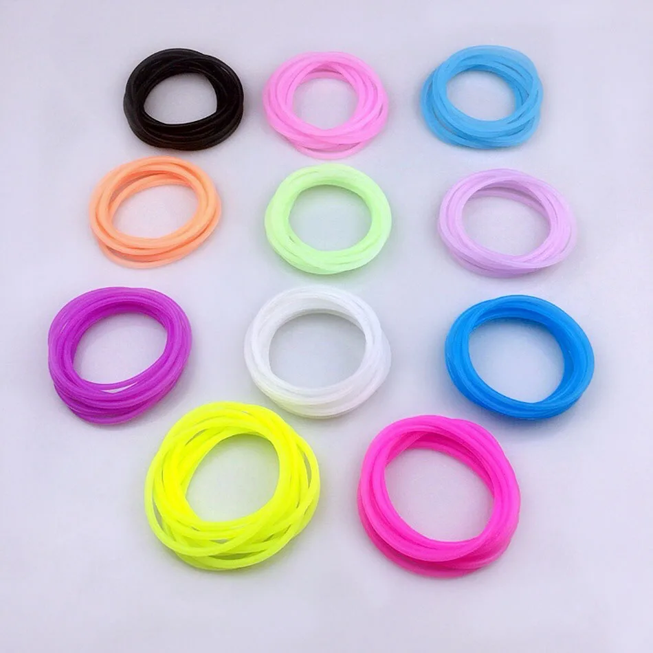 100 sztuk kobiety kolorowe włosy krawaty silikonowe elastyczne małe gumki do włosów dla kucyk Holder dziewczyny gumka scrunchie Hairbands Gum gumka