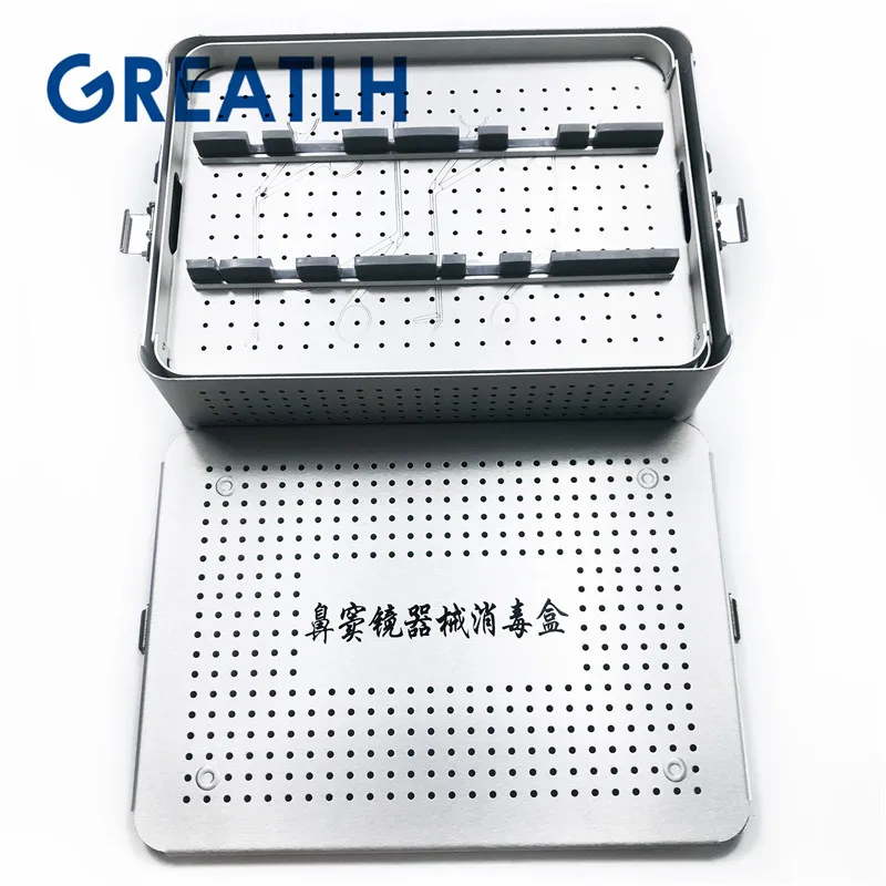 Multi-layer autoclavable tray sterilizing box disinfection case sterilization tray for nasal sinus instrument surgical