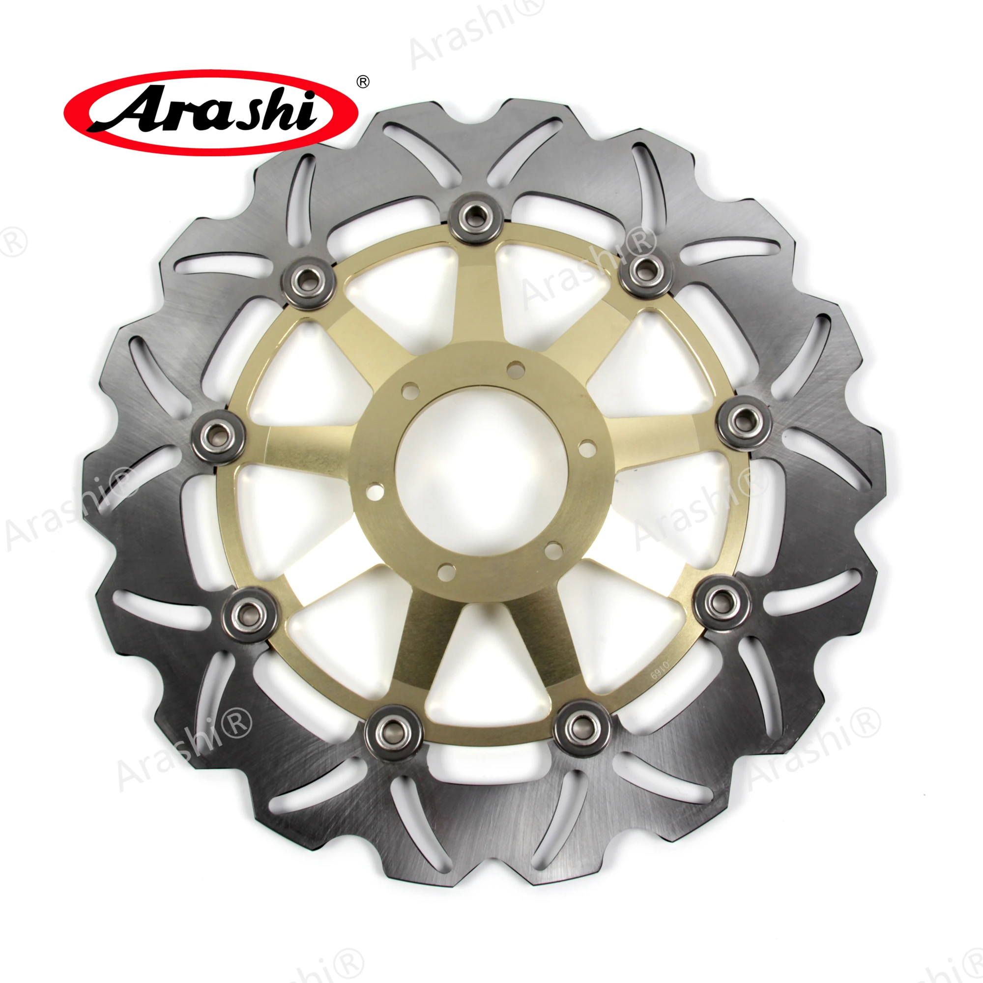 Arashi CNC Floating Front Brake Disc Rotor For HONDA VFR800 / VFR VTEC 800 / CROSSRUNNER / CBR600F / CBR900RR / XLV VARADERO