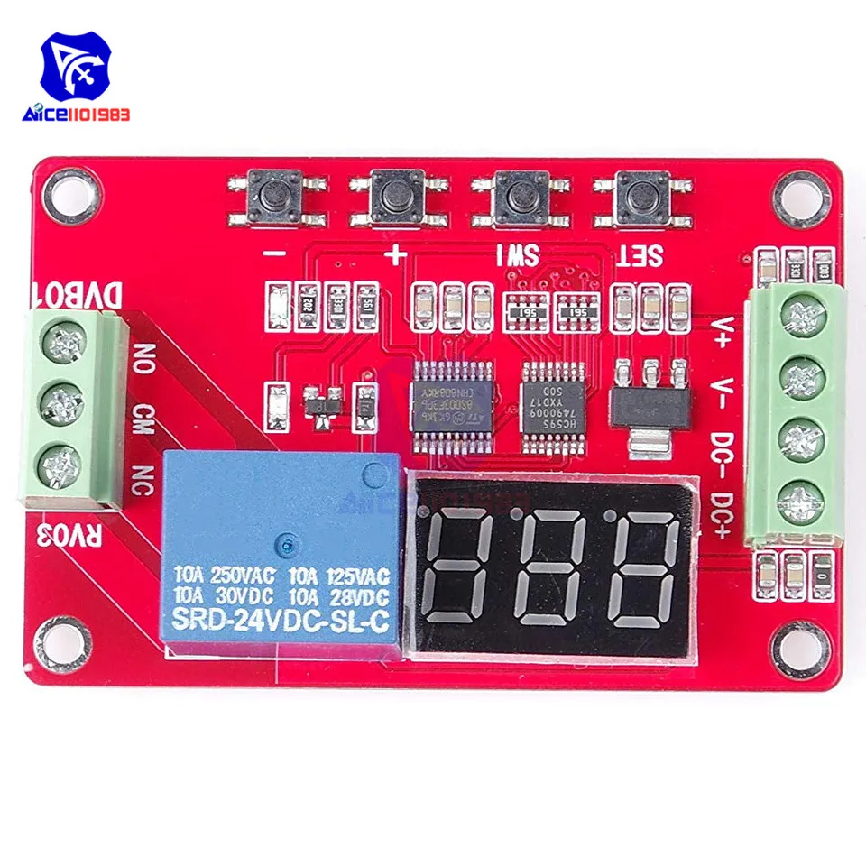 Produktbild von DVB01 Digitaler Fenster-Spannungskomparator – 0-100V DC, Einstellbare Grenzen, 5 Funktionen, Mit Speicher, 12V