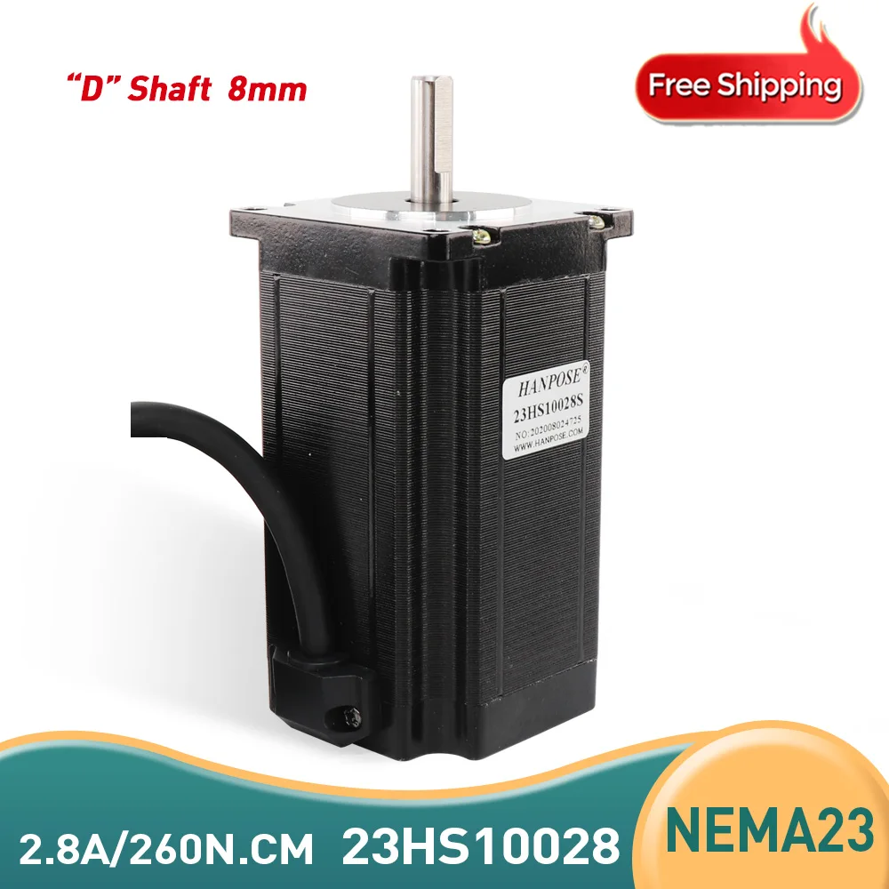 1PCS  Nema 23 Stepper Motor 23HS10028 4-Lead 2.8A 260N.CM For 3D Printer Robot Foam Plastic Metal 57 Stepper motor