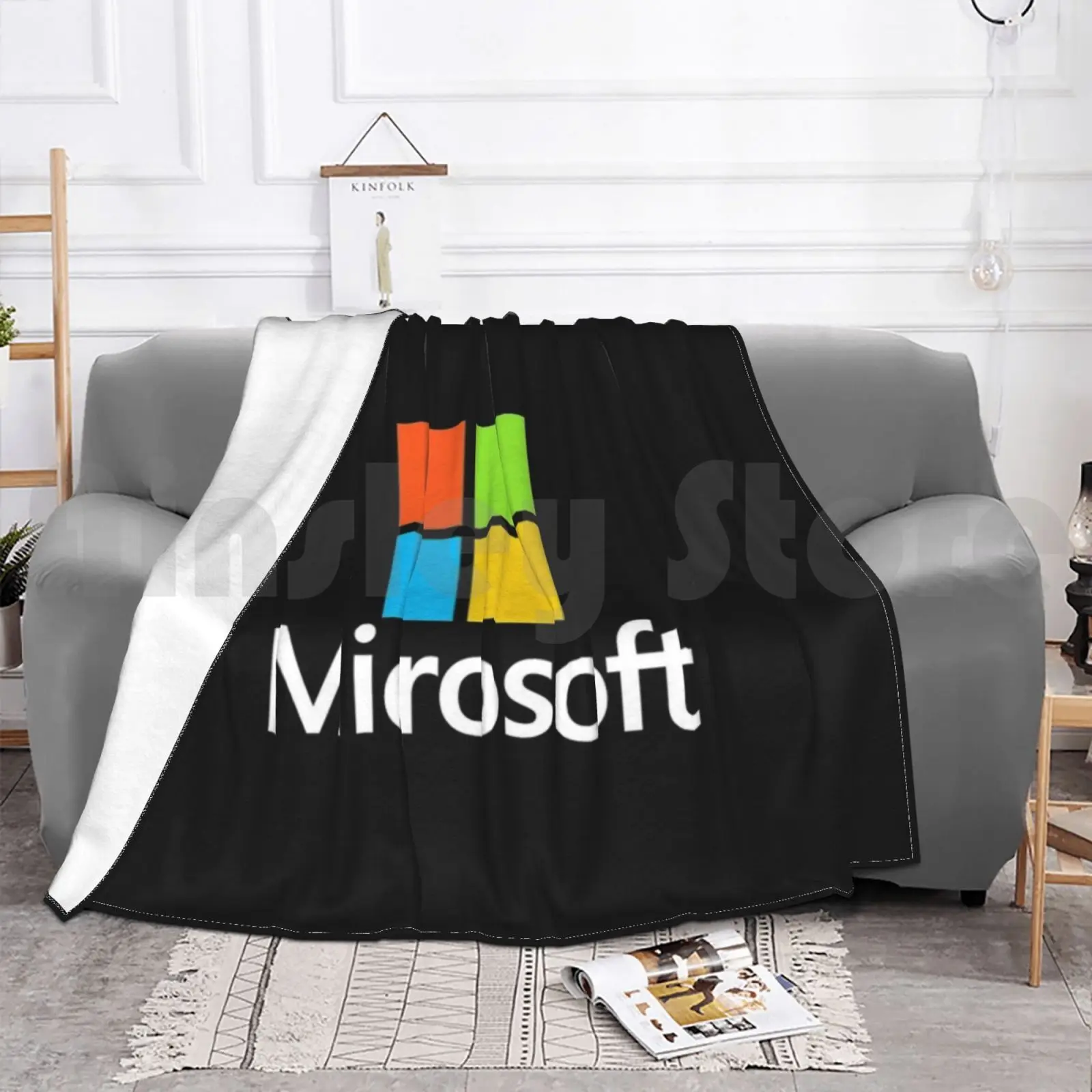 Microsoft Type Blanket Fashion Custom Microsoft Azure Logo Tech Enterprise Technology Office Windows Bill