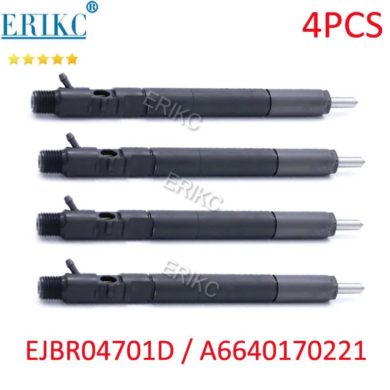 4PCS EJBR04701D A6640170221 Diesel Injection Sprayer 4701D Fuel Injector Nozzle R04701D for Delphi Ssangyong Actyon Kyron Rexton