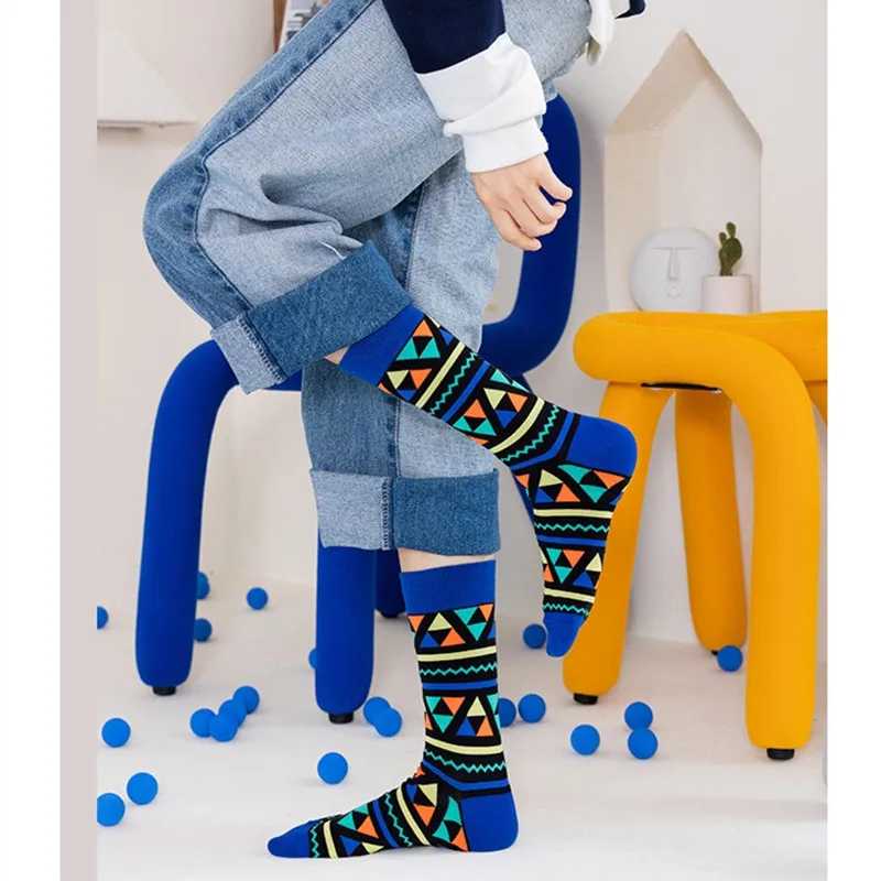 Calcetines deportivos de algodón peinado para hombre y mujer, medias divertidas y coloridas de estilo Hip Hop, estilo Harajuku, de alta calidad, a