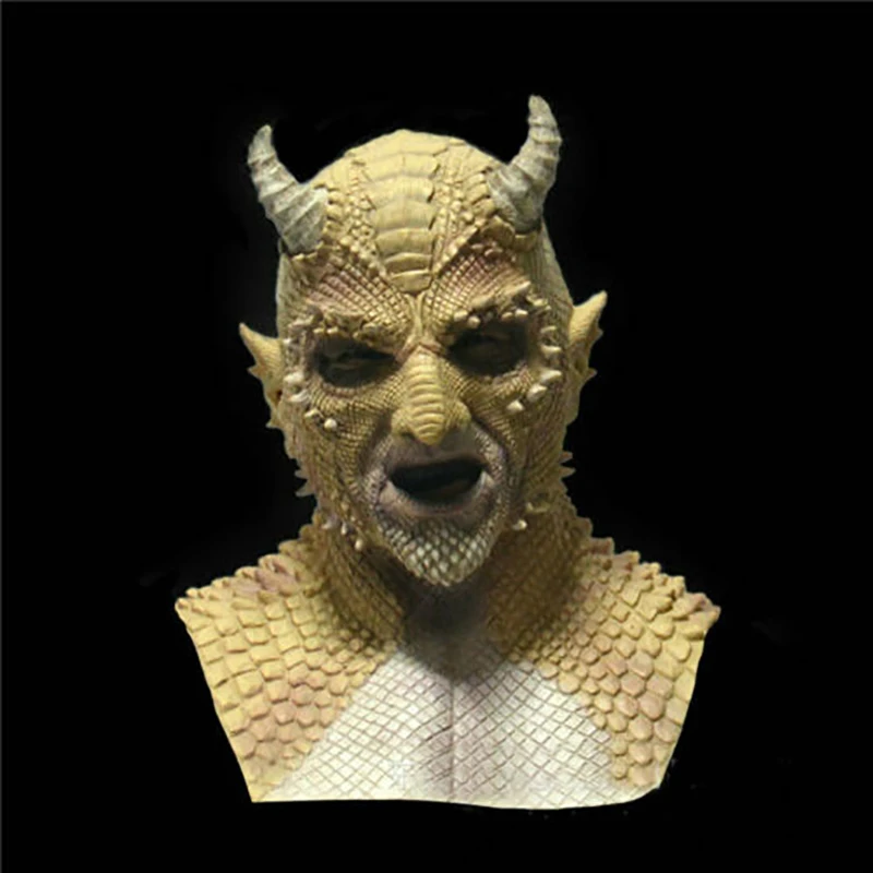 Latex Diablo Mask Game Boss King Of Lies Belial Berry Demon Mask Headgear Halloween Gloves