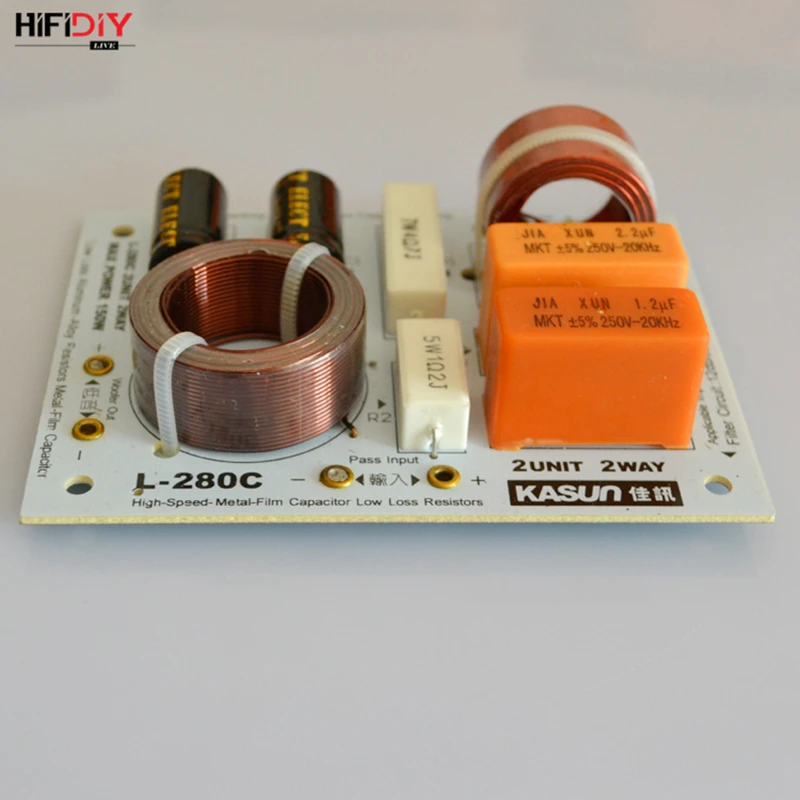 HIFIDIY  L-280C 2 Way 2 speaker Unit (tweeter + bass )HiFi Speakers audio  Frequency Divider Crossover Filters