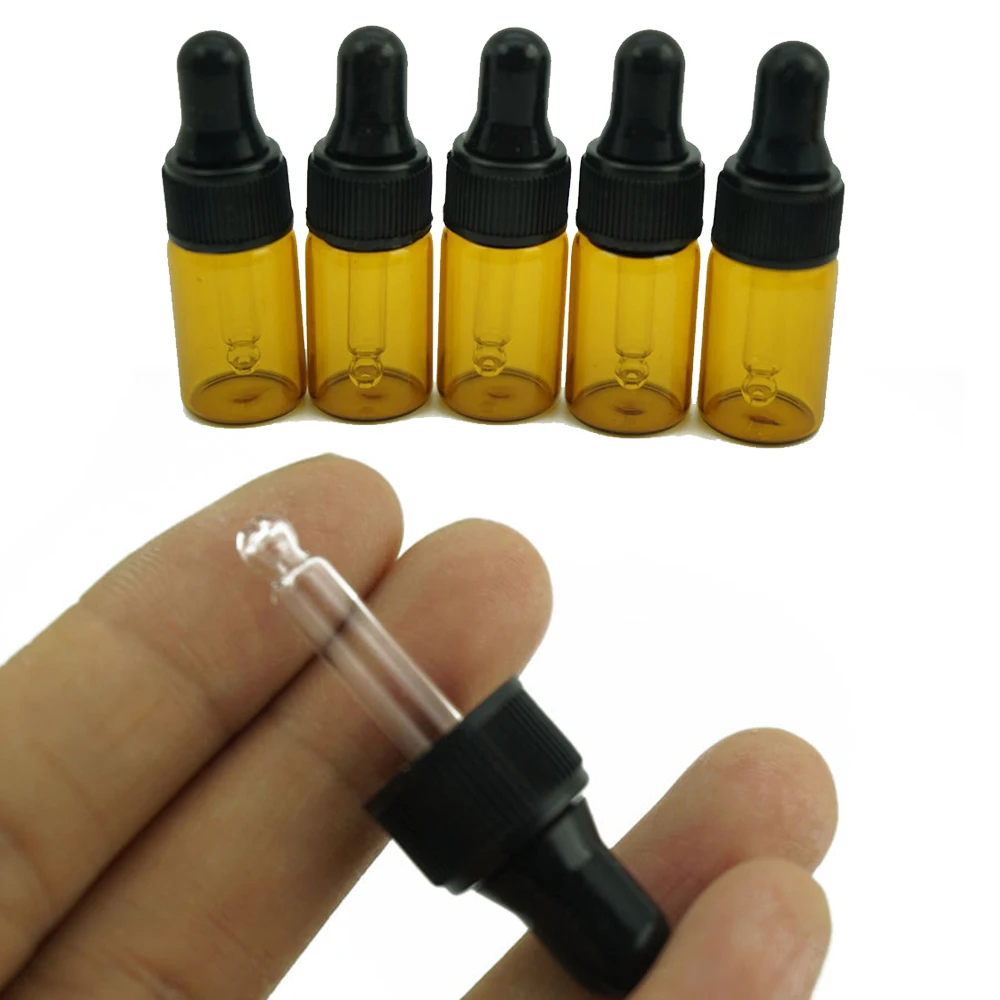 Amber Glass Liquid Reagent Pipette Bottle Eye Dropper Drop Aromatherapy