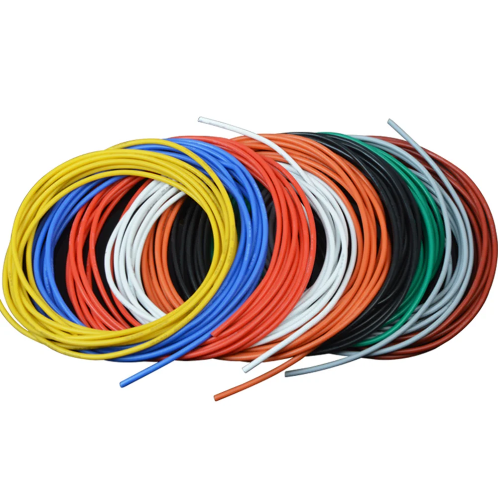 UL Extra Soft Silicone Wire High Temperature Stranded Oxygen-freeTinned Copper Cable 14A 16 18 20 22 24 26 28 30AWG