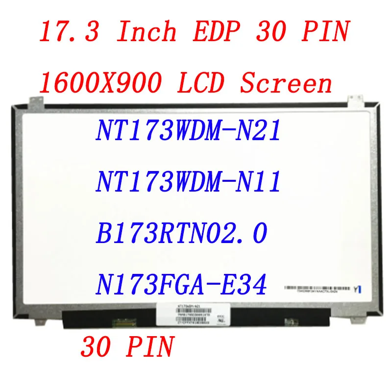 نحيل HD EDP مصفوفة نحيفة ، 30Pin ، B173RTN02.0 ، B173RTN02.1 ، b173tn02.2 ، □ ، NT173WDM ، N11 ، أصلي