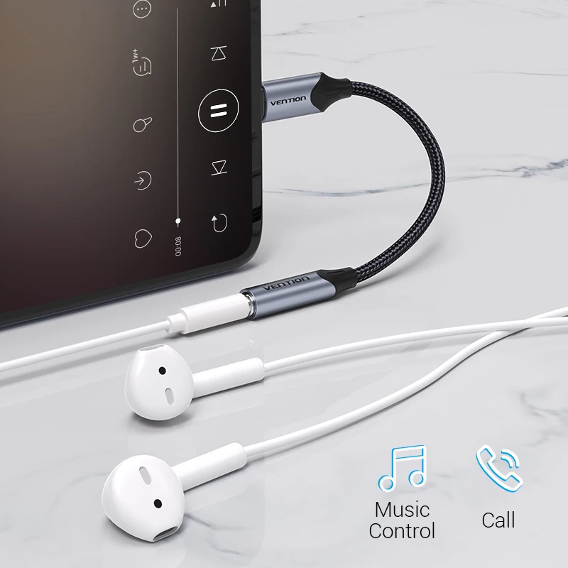 Tions Typ C zu 3,5 Jack Kopfhörer USB-C Typ C zu 3,5mm Kopfhörer AUX Adapter Audio Kabel für Huawei p40 P30 Pro Xiaomi 10 9