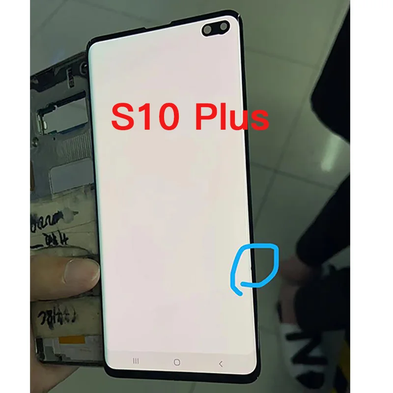 Amoled LCD display For SAMSUNG Galaxy S10 PLUS SM-G9750 G975F Touch Screen Digitizer Assembly with small Dead Pixels Tested