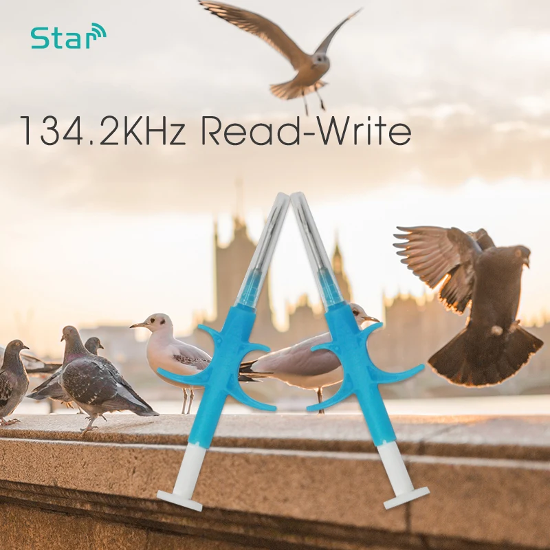 Seringa com microchip para cães e gatos, 100 peças