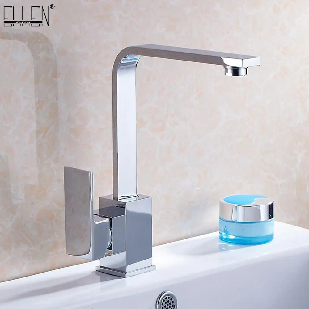 

Vidric бортике квадратный смеситель для кухонной раковины Смеситель горячей и холодной воды Кран хромированный кухонный смеситель медные краны ELK2101C