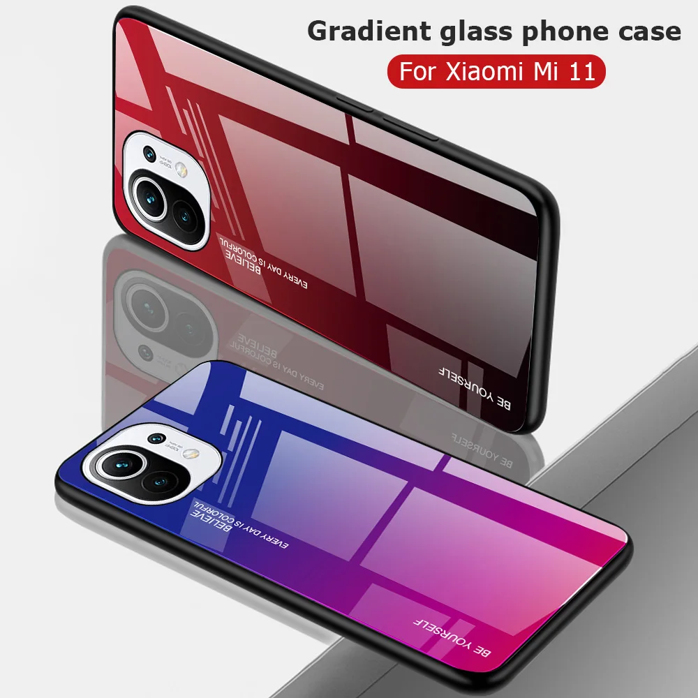 Case For Xiaomi Mi 11 Lite 5G NE Mi 11T Pro Case Tempered Glass Cover For Xiaomi Mi 11T Pro Mi 11 Lite 4G 5G Cases Coque Shell