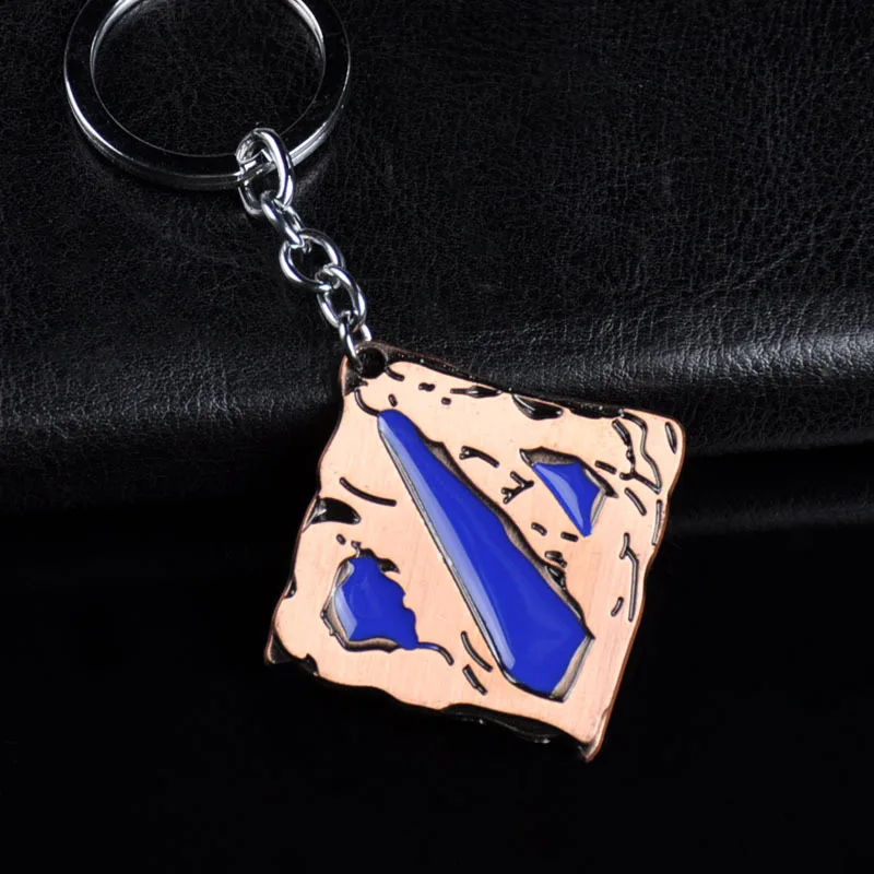 10 pcs/lot DOTA 2 Logo keychains dota 2 keychain key ring pedant for gift