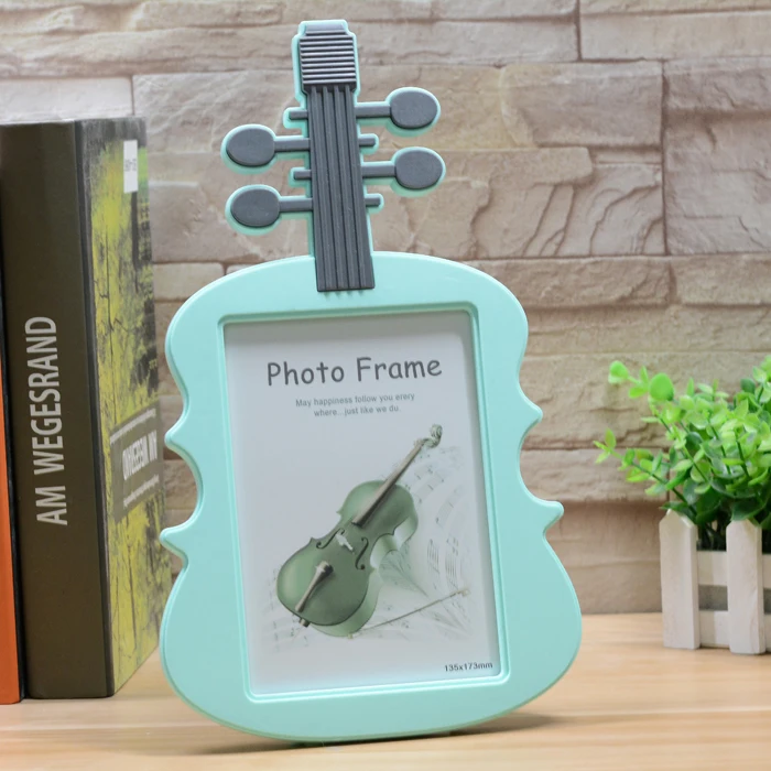 TTCreative Personality Violin Photo Frame Wall-Mounted Decoration KoreanCute 7-Inch7-Inch Wedding DressChildren's Picture Frame