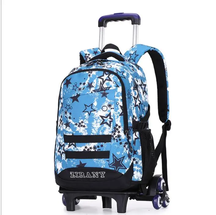 ZIRANYU kids School Rolling backpack For teenagers travel trolley bag Student backpack on wheels school Wheeled backpack bag